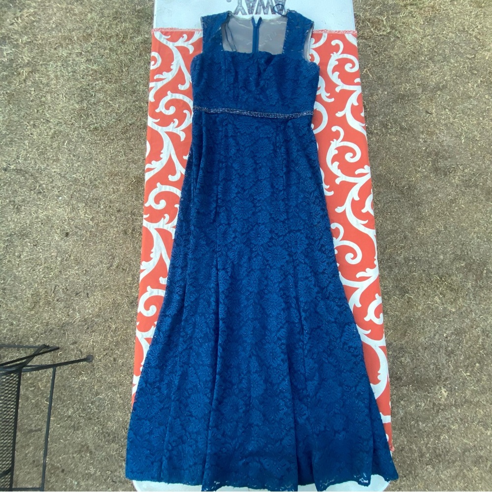 Alex Evenings Cocktail Dress Evening Dress Blue Sparkly Dress Maxi Black Tie 12